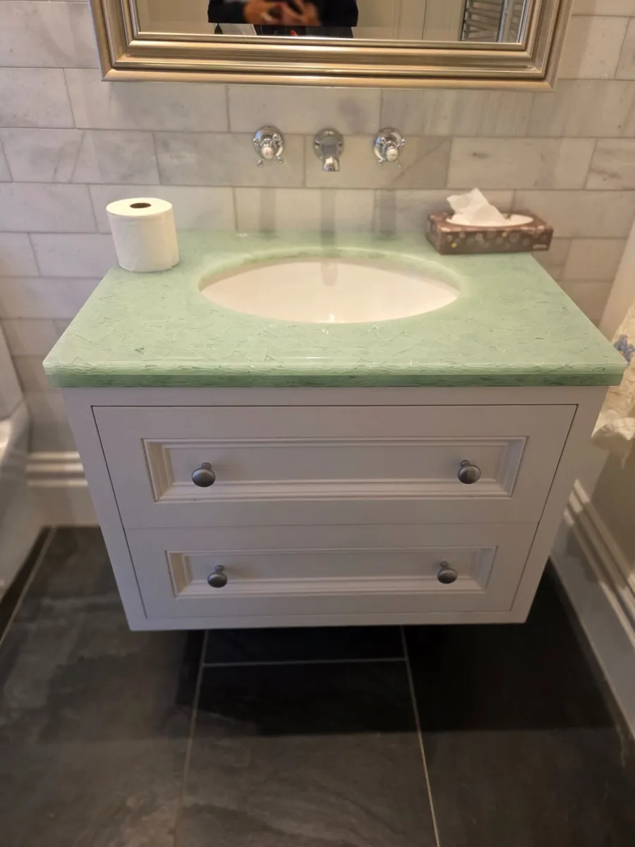 Marble Vanity Unitw with solid hardwood drawers - Image 2