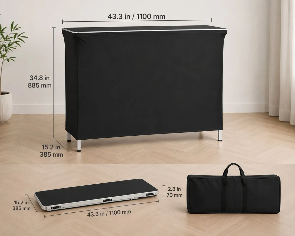 Folding Portable Bar Table with Carry Bag |Mobile - Image 4