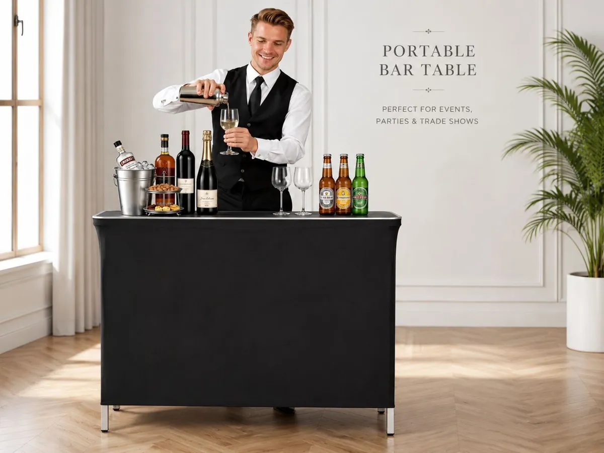 Folding Portable Bar Table with Carry Bag |Mobile - Image 2