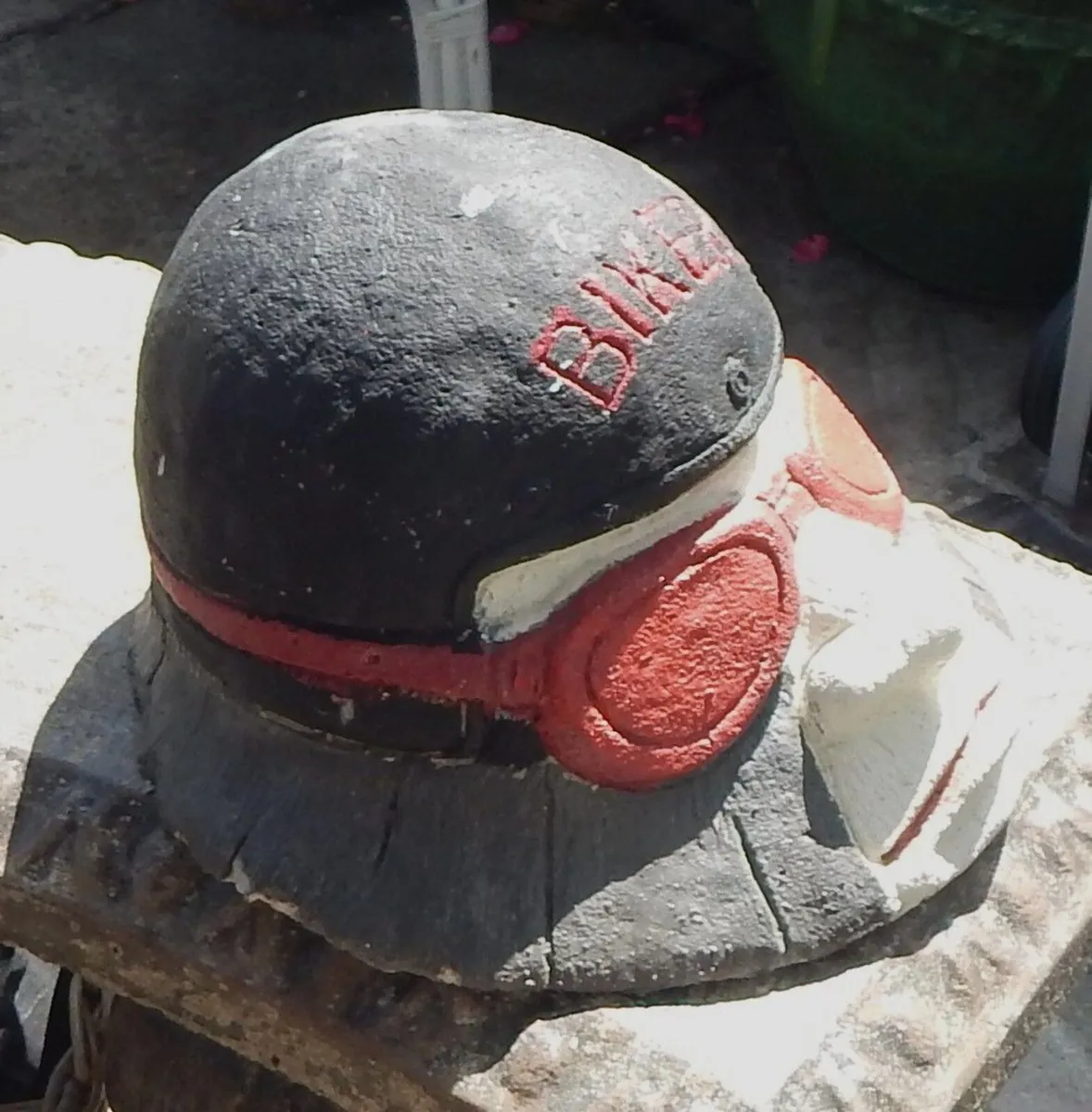 Decorative Concrete Biker Gnome Ornament - Image 2