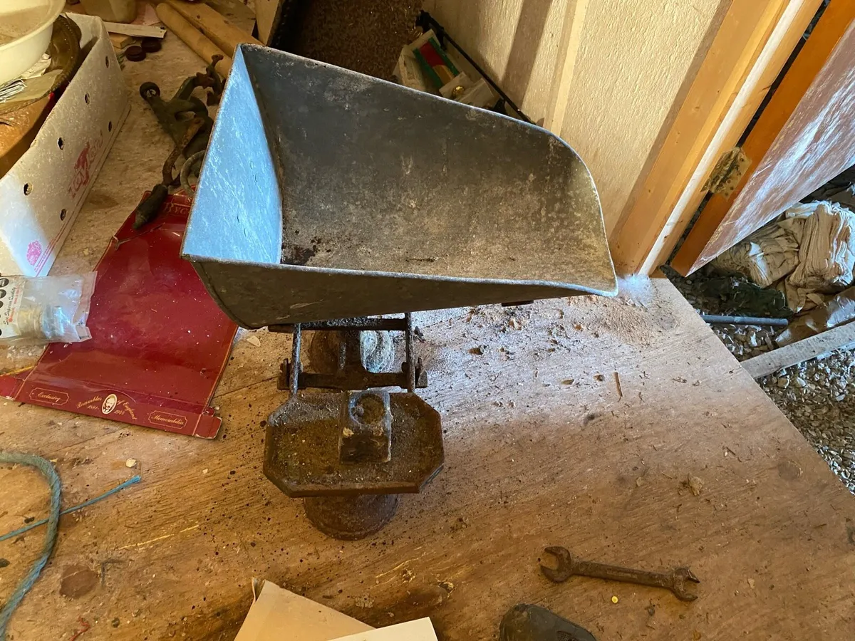 Antique Tower 56lb Grain Scales - Image 1