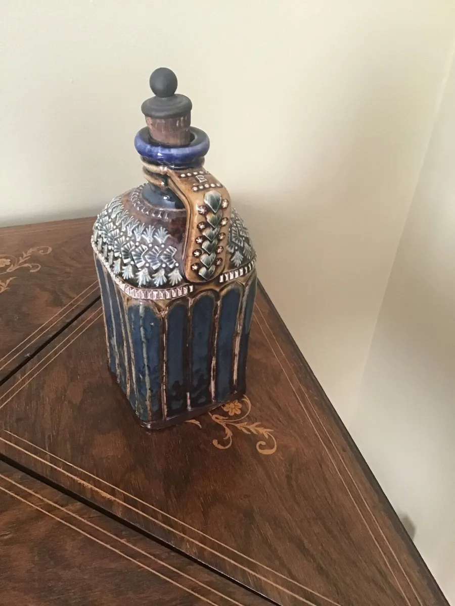 Doulton Lambeth Stoneware Brandy Flagon - Image 1