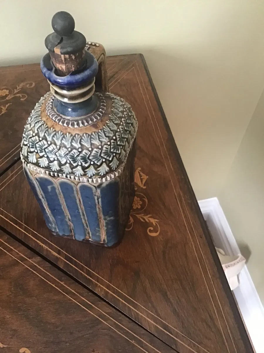 Doulton Lambeth Stoneware Brandy Flagon - Image 3