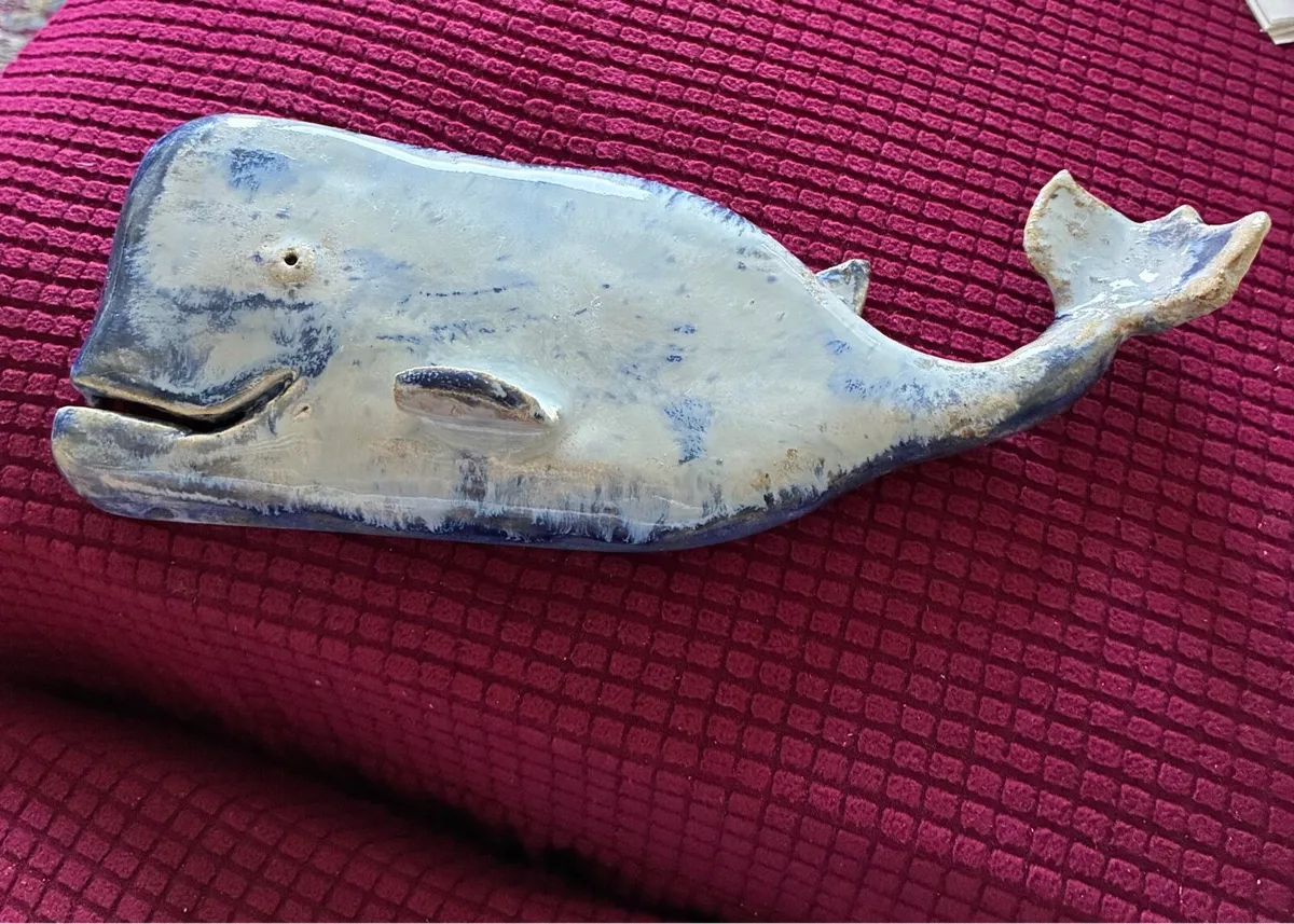 Handmade Whale Ceramic Wall Decor - Image 2