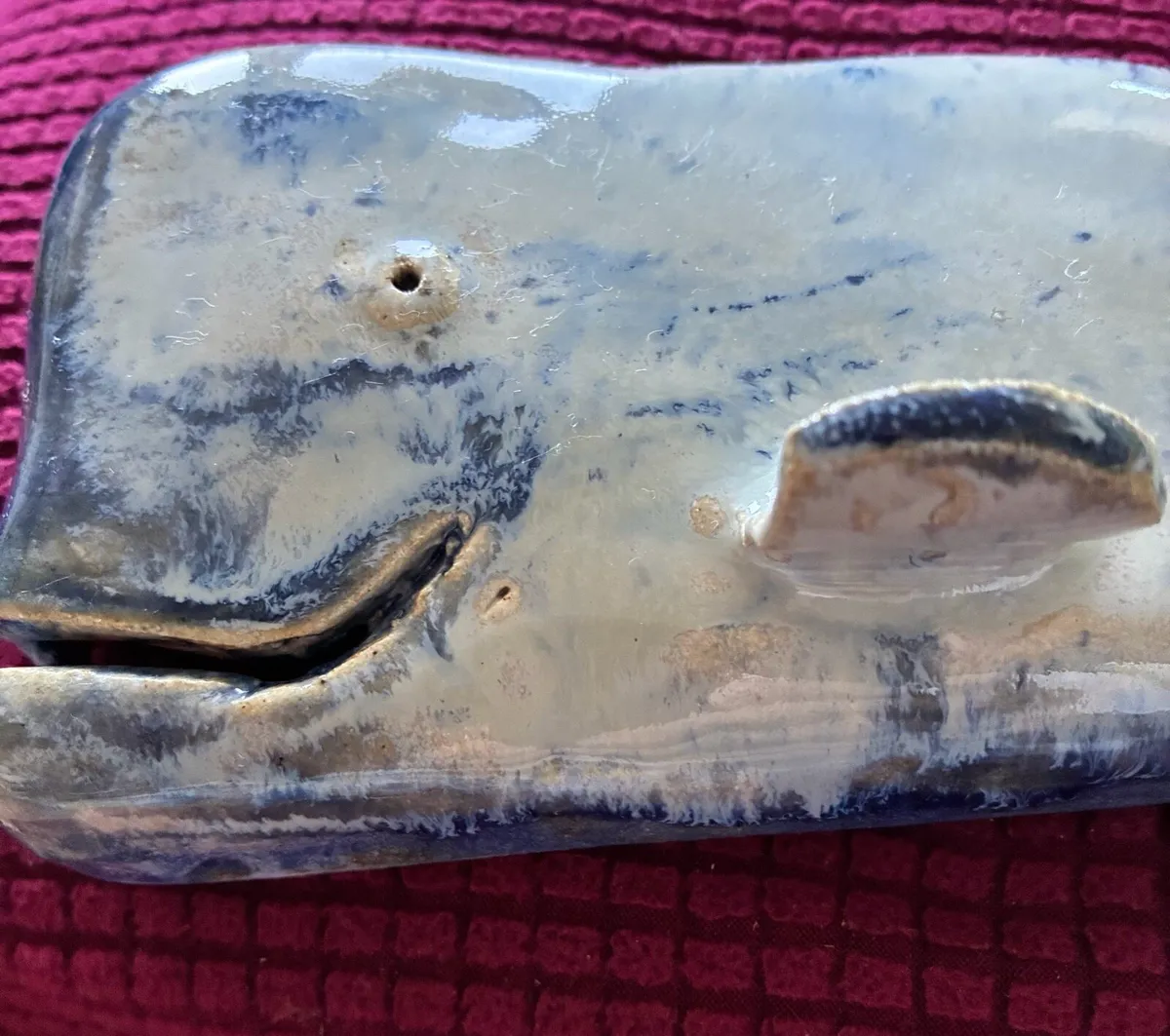 Handmade Whale Ceramic Wall Decor - Image 3