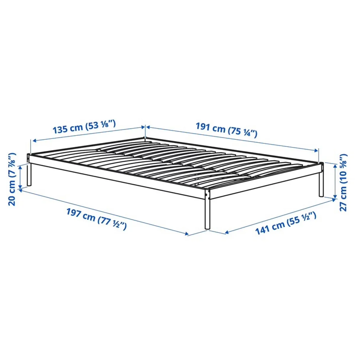 Brand new Double bed + mattress ikea - Image 4