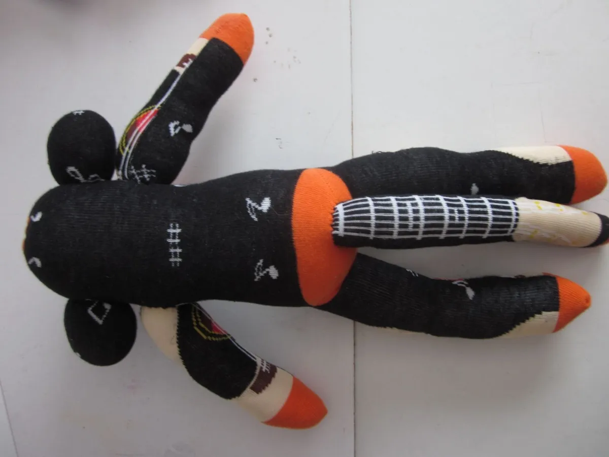 Guitar Sock Monkey Handmade Plush Toy - Image 3