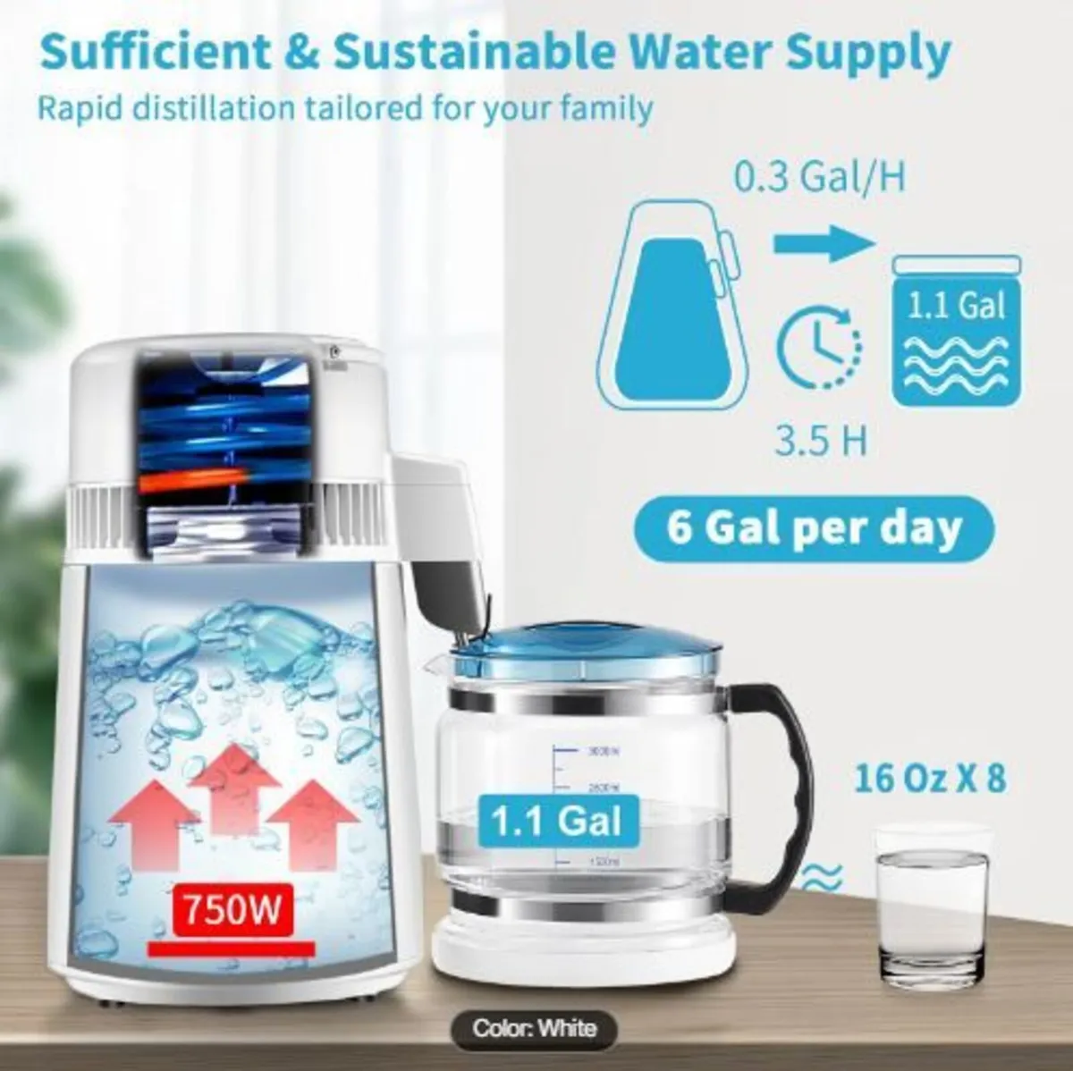 4L Water Distiller 1L/H Distilled Water Maker - Image 1