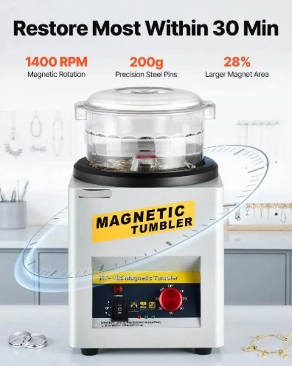 Magnetic Tumbler 180mm Jewelry Polisher - Image 2