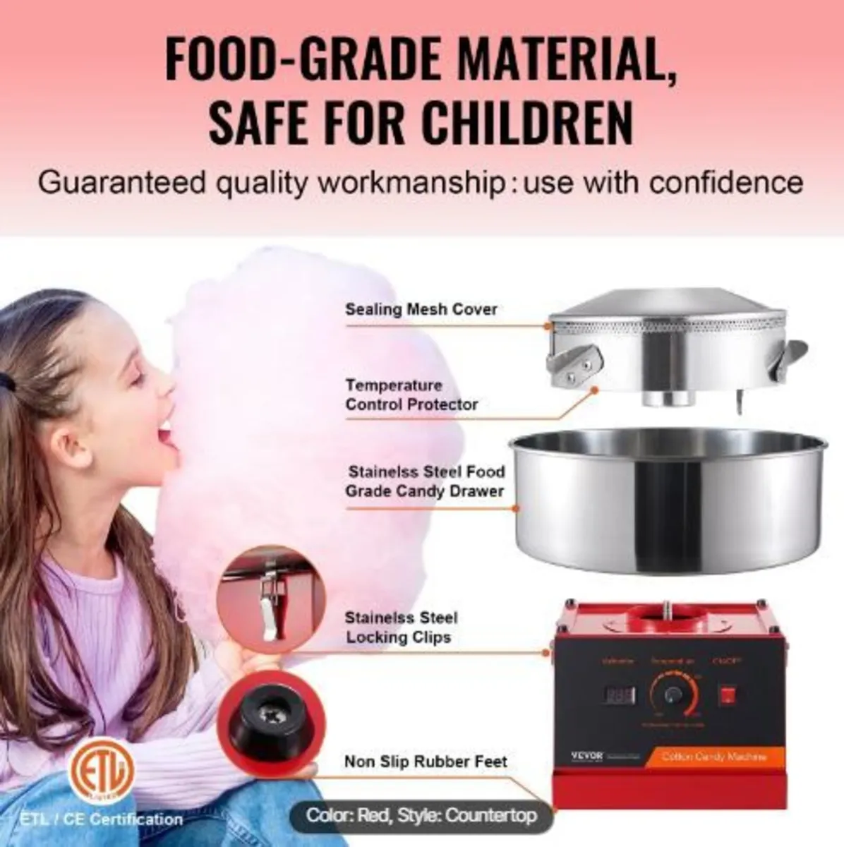 Electric Cotton Candy Machine, 1000W - Image 3