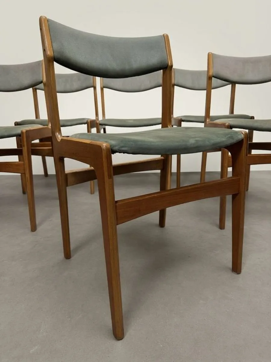 Set of 6 Mid-Century Danish Teak Dining Chairs attributed to Erik Buch - Image 3