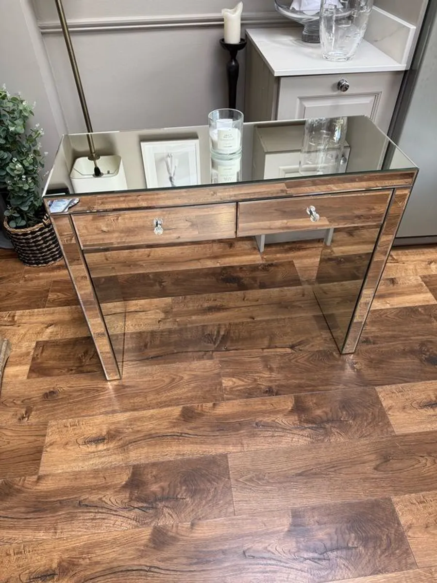 Glass Mirrored Table - Image 1