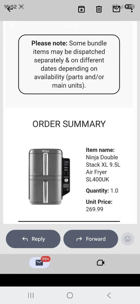 Ninja 9.5L Double Stack XL 2 Drawer Air Fryer - Gr - Image 2