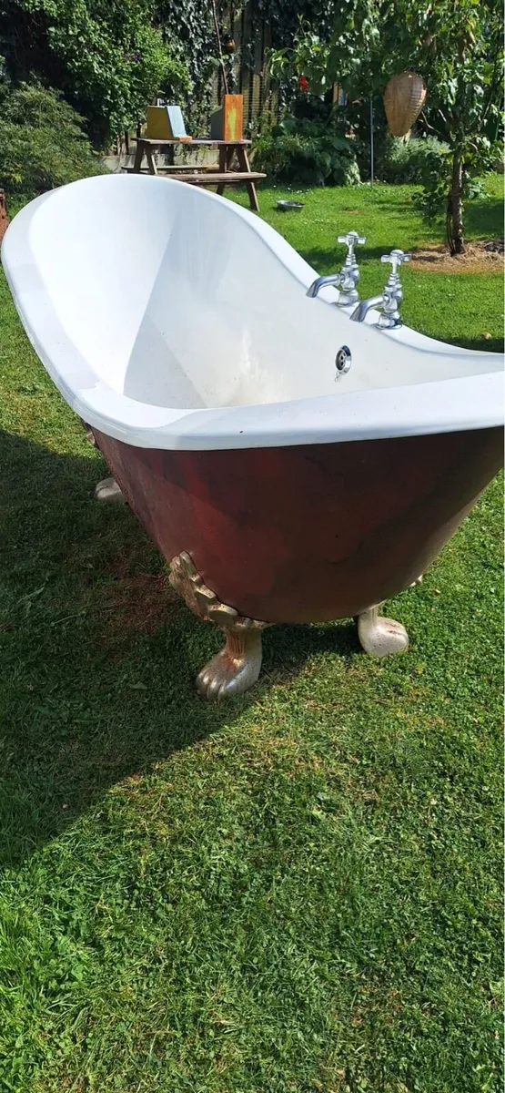 Cast iron double slipper bath - Image 3