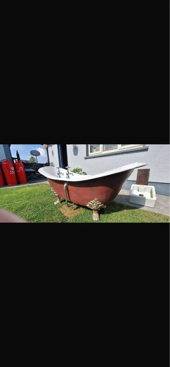 Cast iron double slipper bath - Image 1