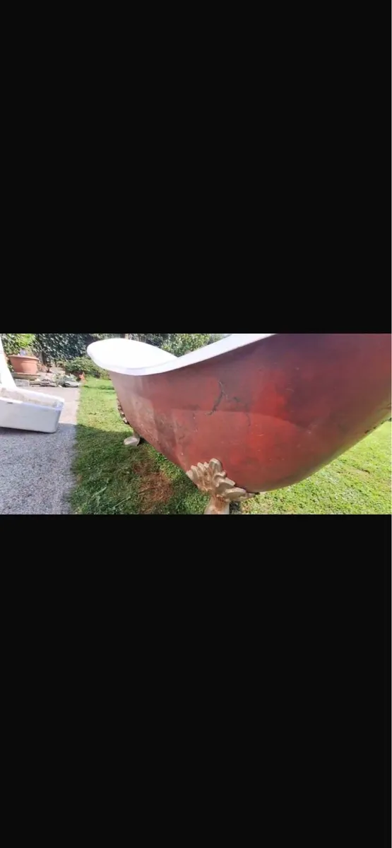 Cast iron double slipper bath - Image 2