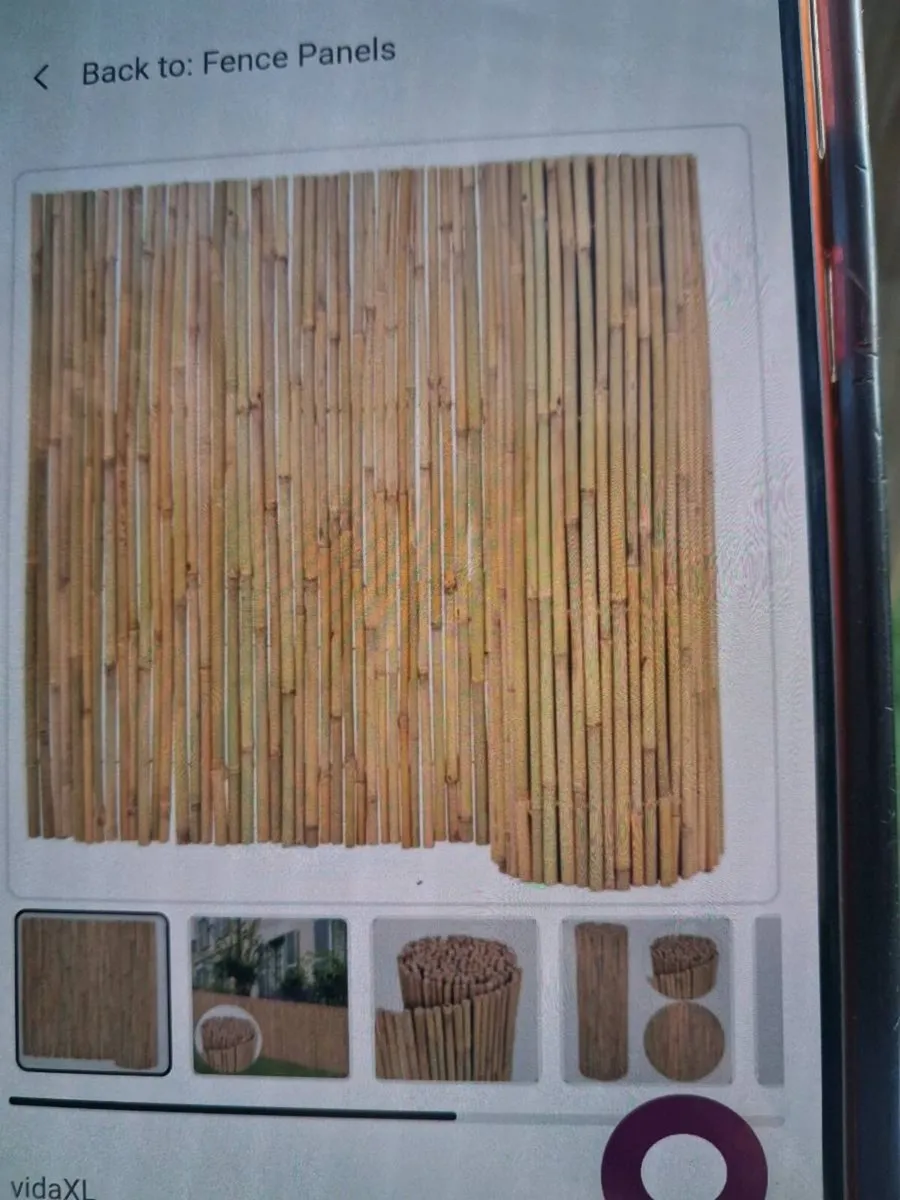 VidaXL Bamboo fence 300x100 cm - Image 1