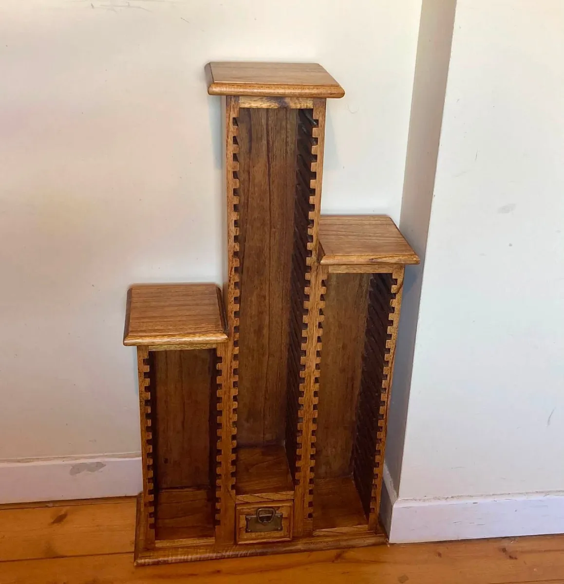 Wooden Freestanding CD Storage Tower - Image 2