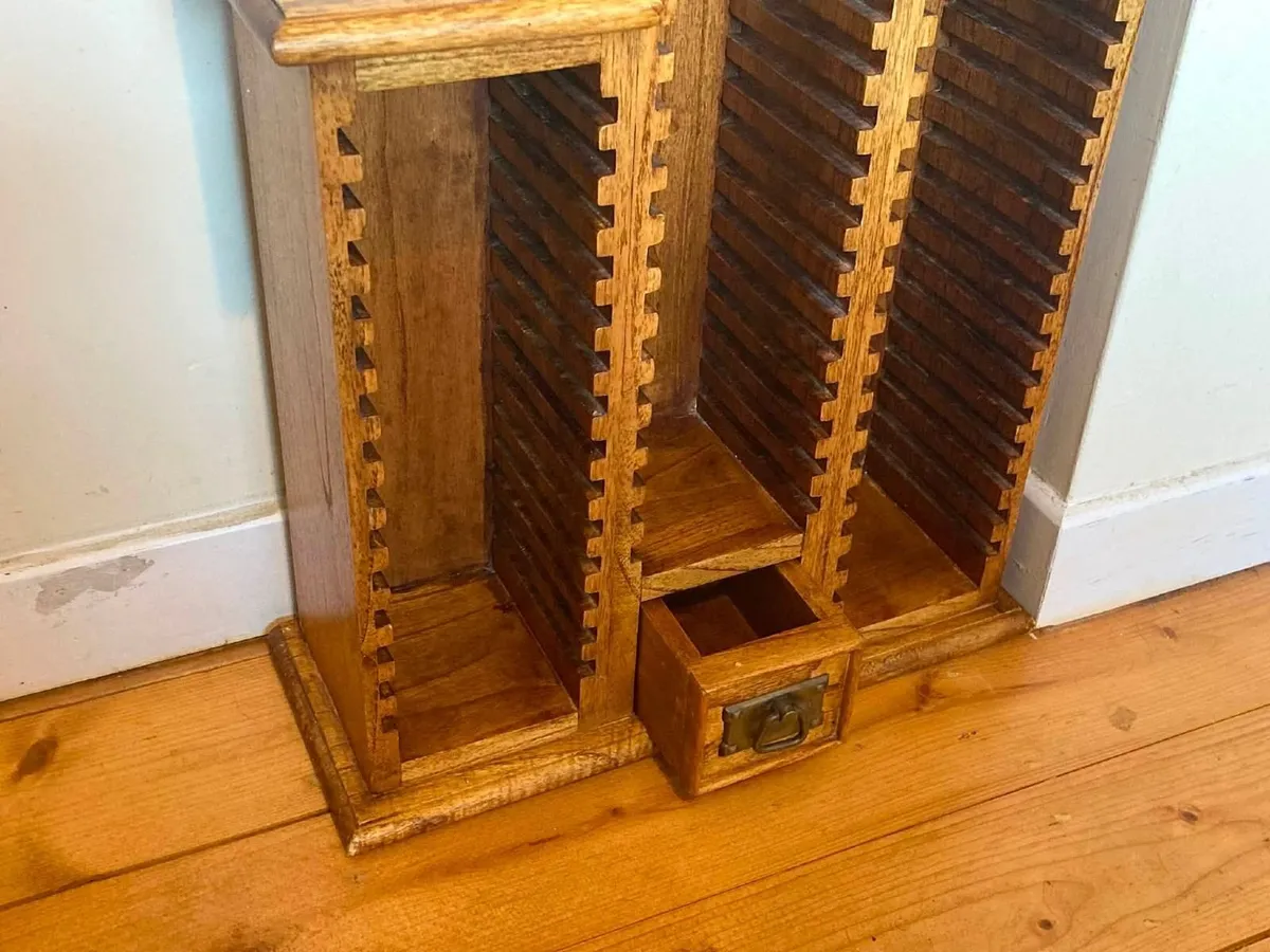 Wooden Freestanding CD Storage Tower - Image 3
