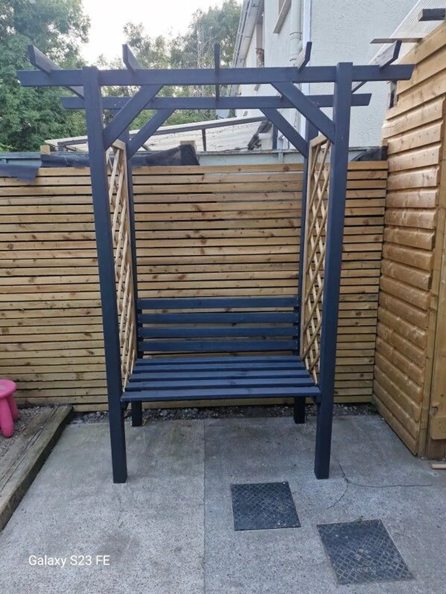 Painted Flat Top Arbours for sale - Image 2