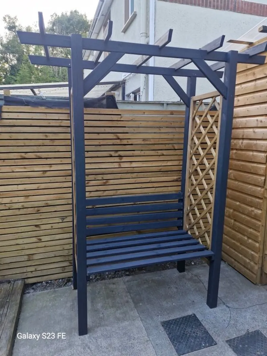 Painted Flat Top Arbours for sale - Image 3
