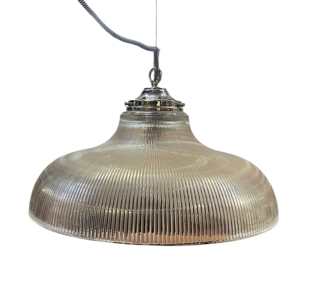 Retro Holophane Industrial Glass Shade - Image 2