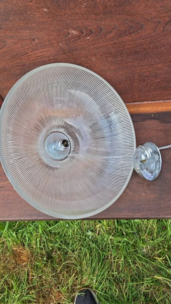 Retro Holophane Industrial Glass Shade - Image 4