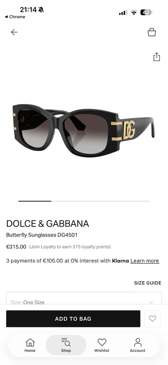 Brand New Dolce&Gabbana Sunglasses - Image 1