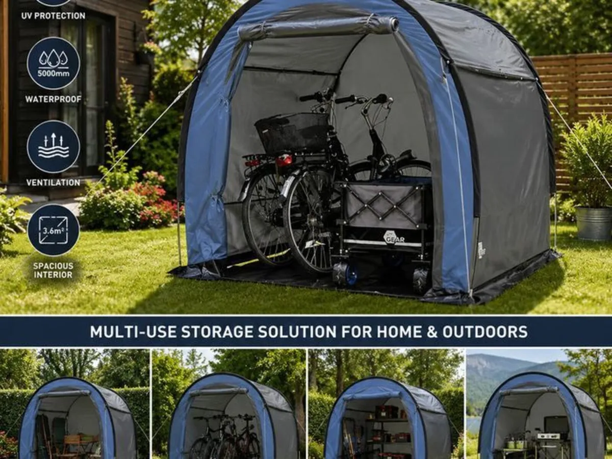 Multi-Use Storage Tent for Up to 4 Bicycles - Image 1