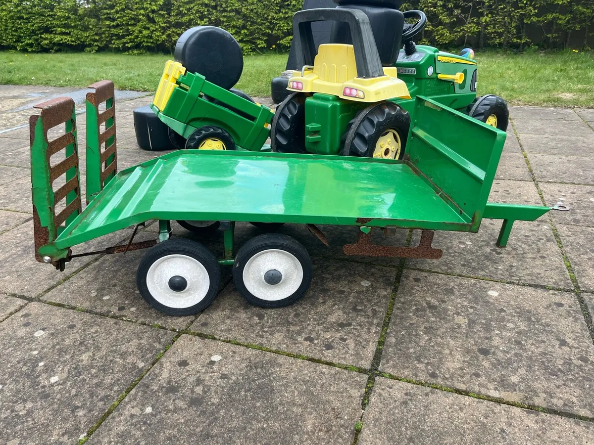 Rollys John Deere tractor with trailer & Lowloader - Image 4