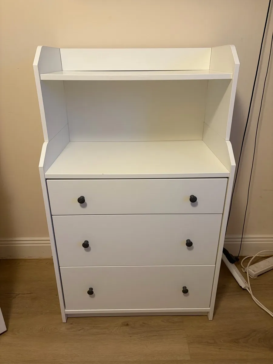 ikea hauga chest of 3 drawers with shelf - Image 1