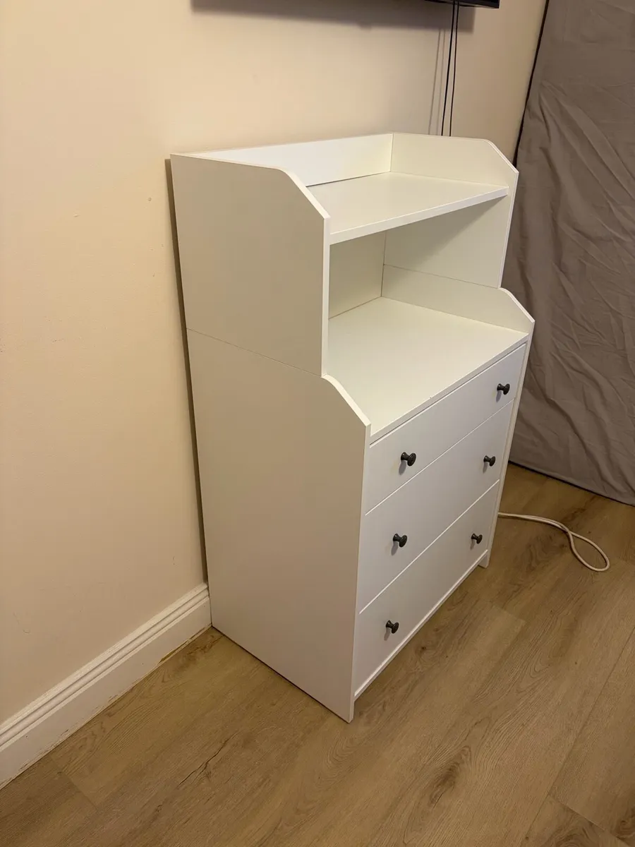 ikea hauga chest of 3 drawers with shelf - Image 2