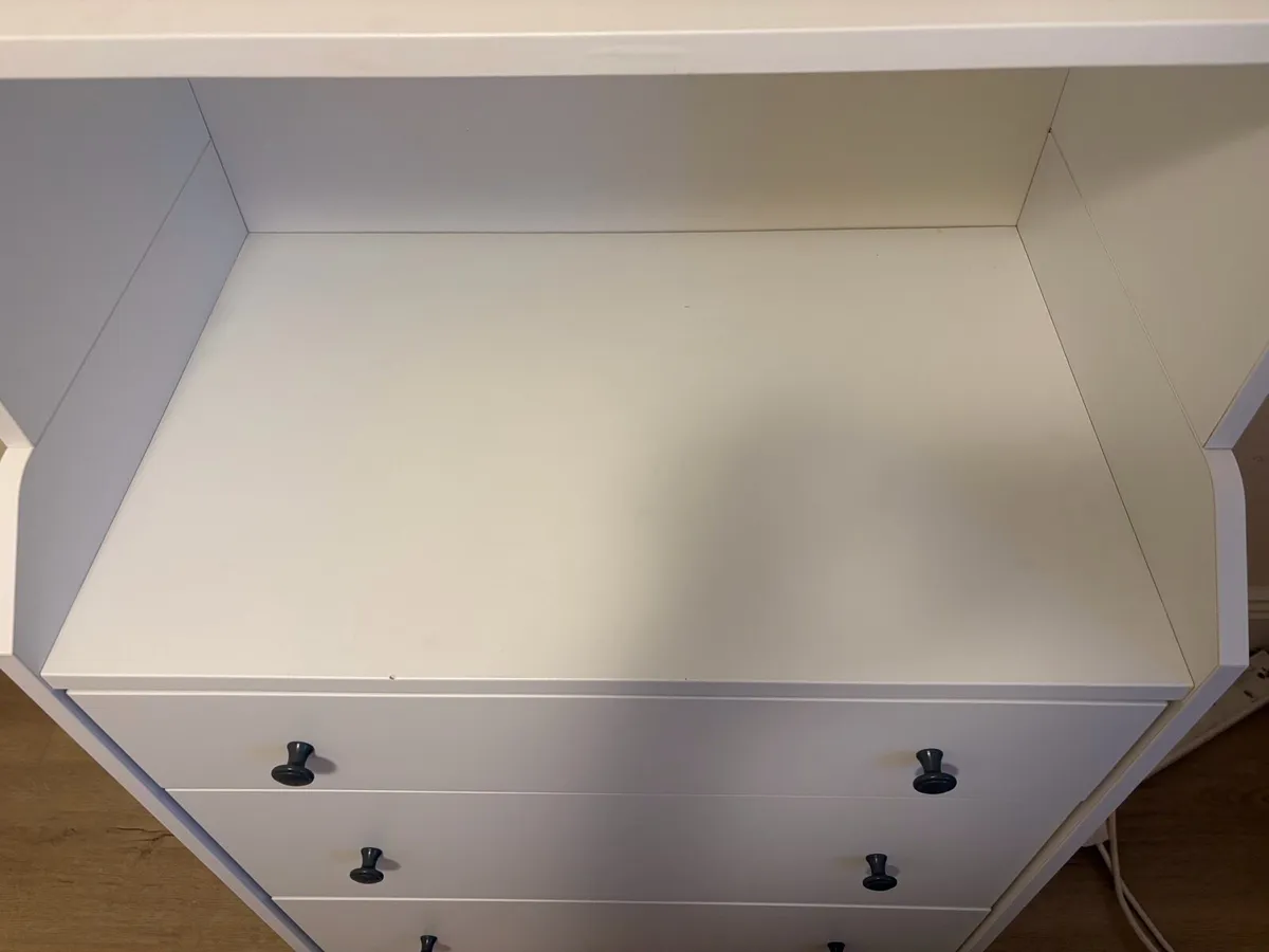 ikea hauga chest of 3 drawers with shelf - Image 4