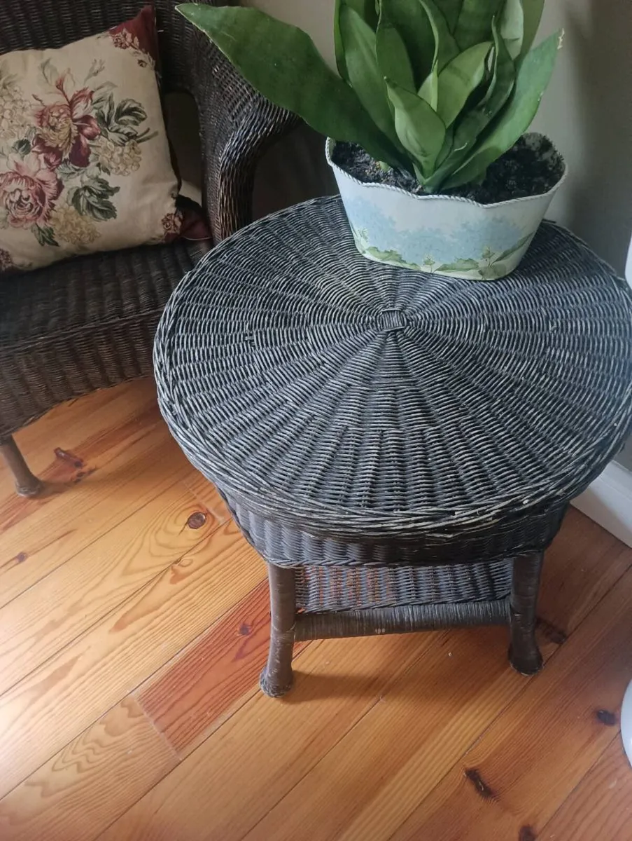 Beautiful ratten chair and table 80 - Image 2