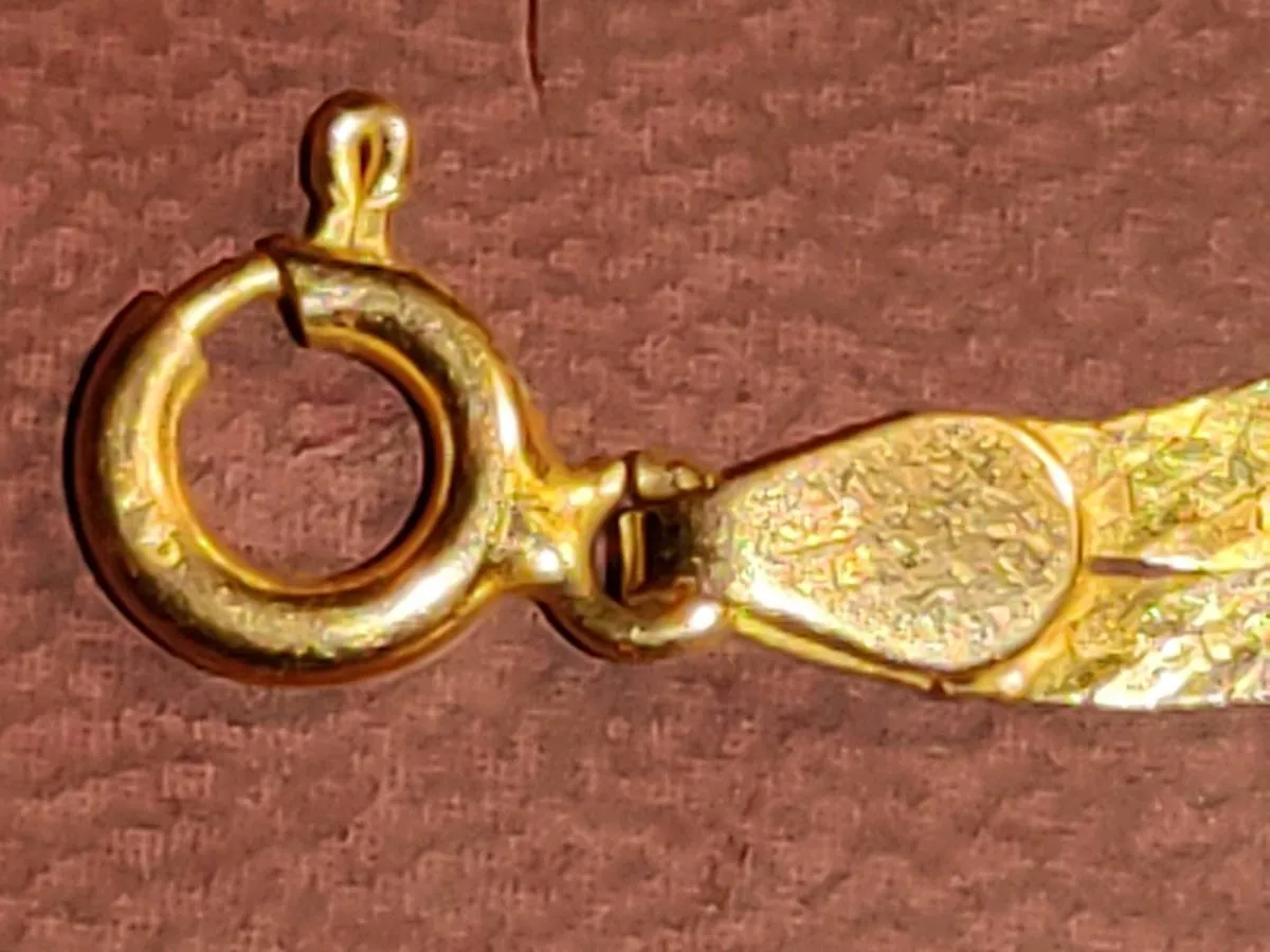 DOUBLE PLAID HEART, 9CT Gold 6.41g New 18"Chain ! - Image 4