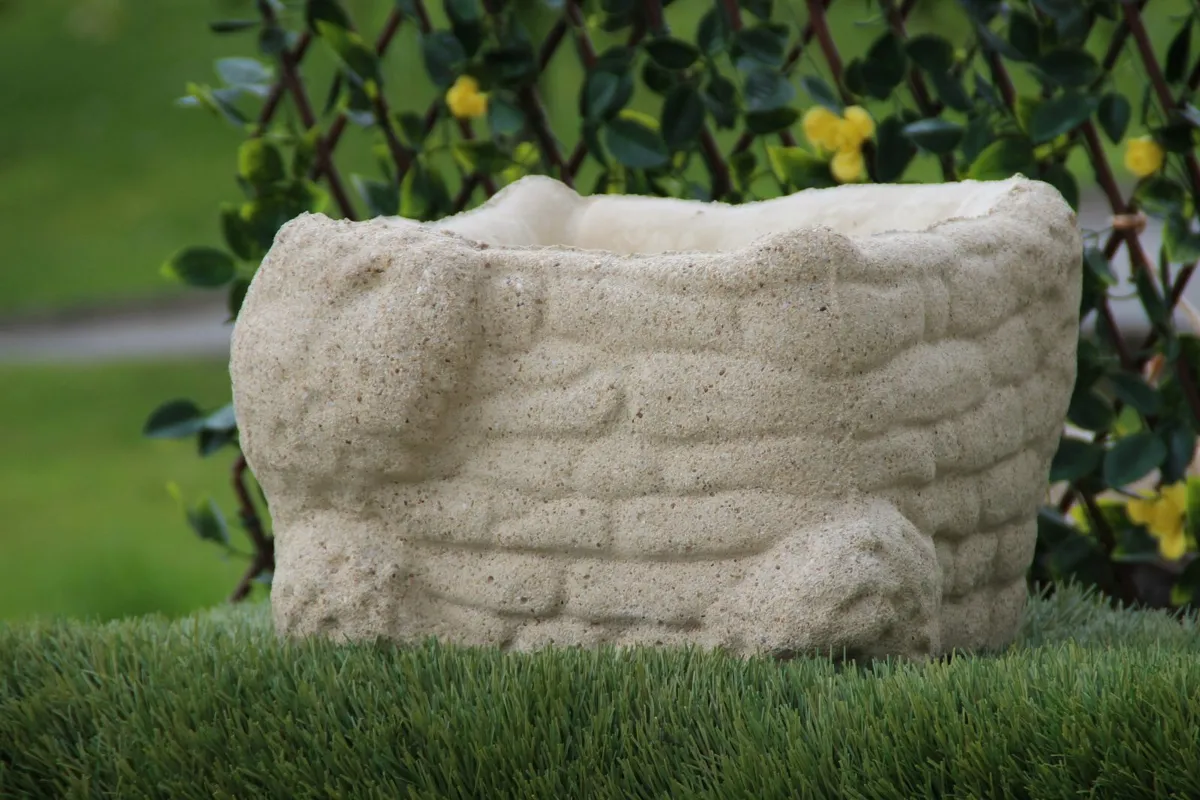 Reconstituted sandstone Bubble effect flower pot - Image 4