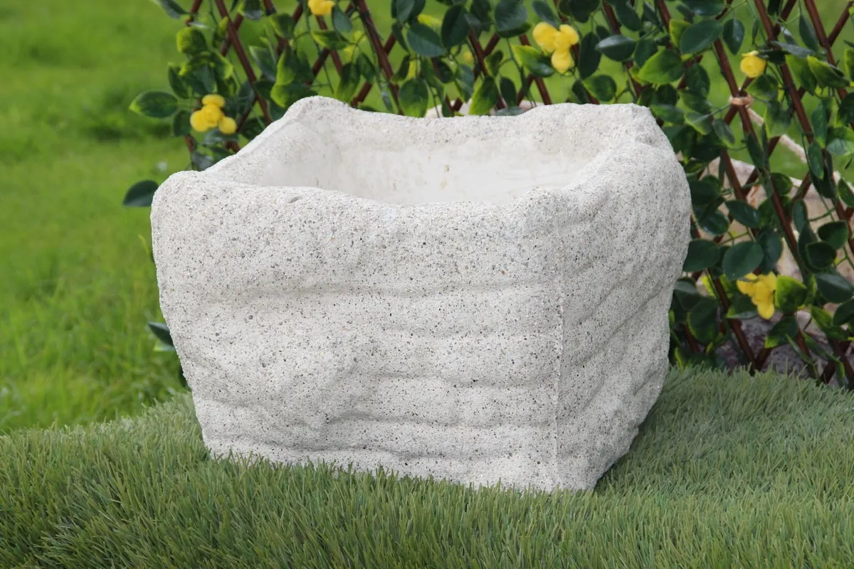 Reconstituted granite Bubble effect flower pot - Image 3