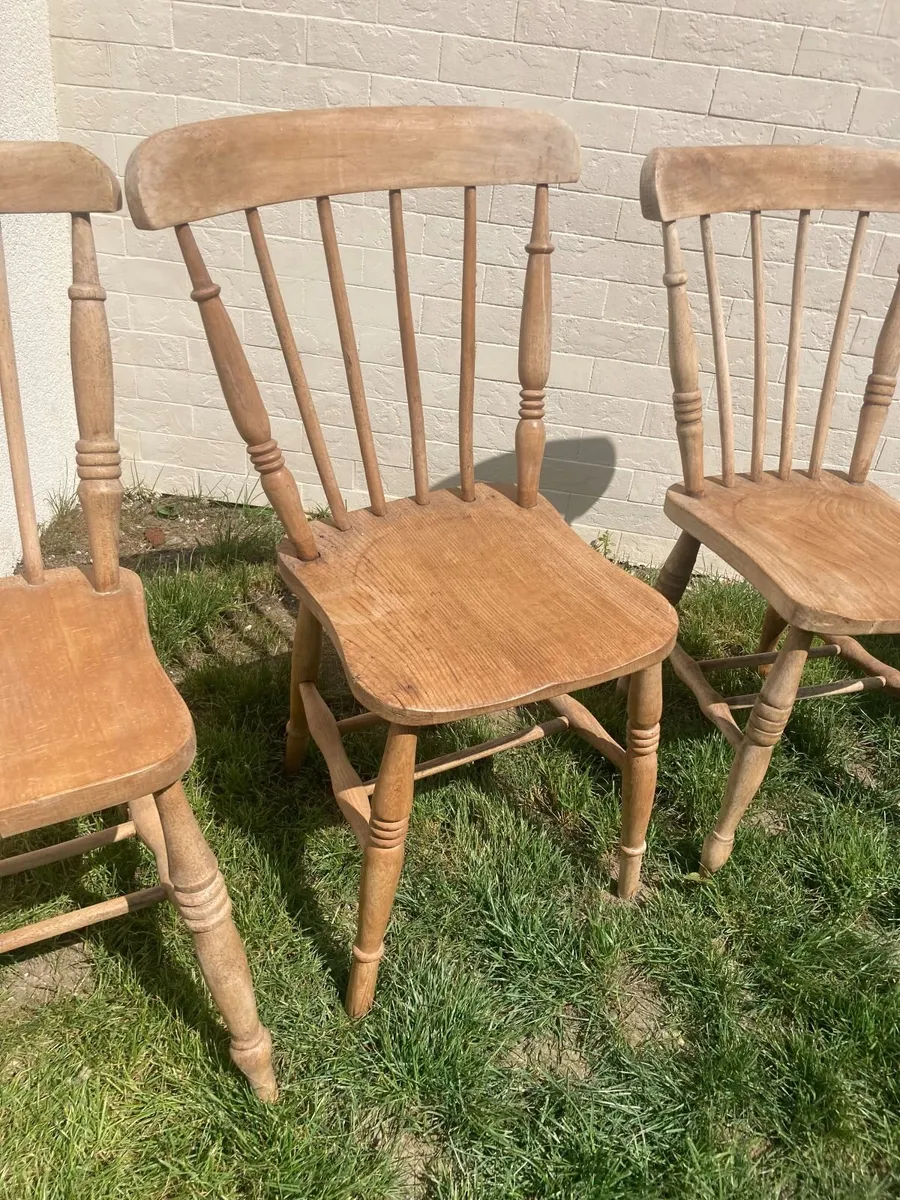 Kitchen Chairs x 3 - Antique - Windsor - Image 4