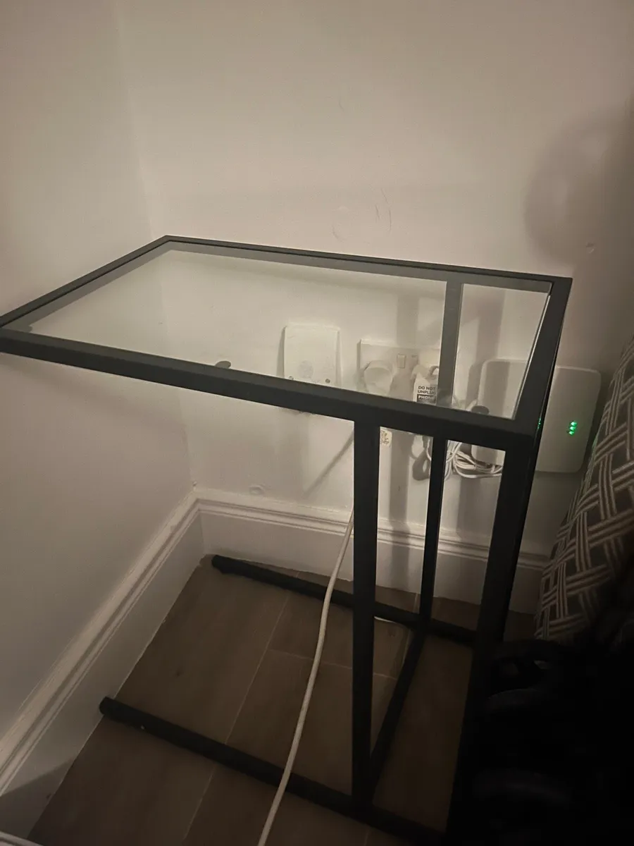 Glass/black set of 2 tables