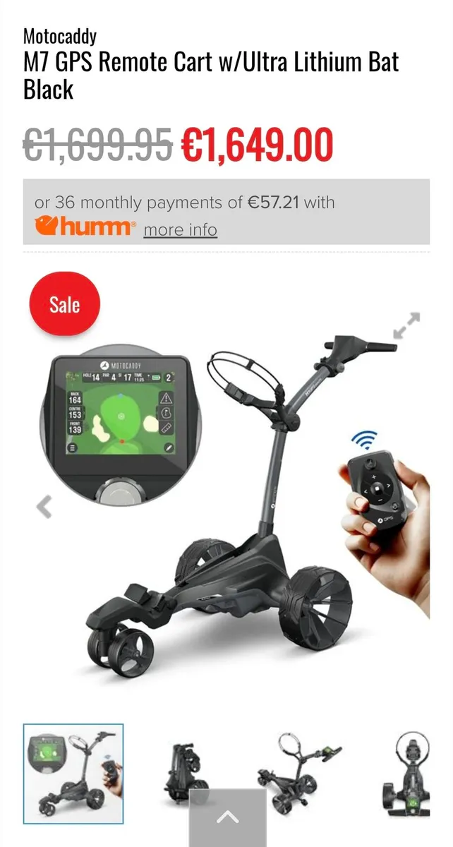 Motocaddy M7 GPS Remote Electric Trolley - Image 4