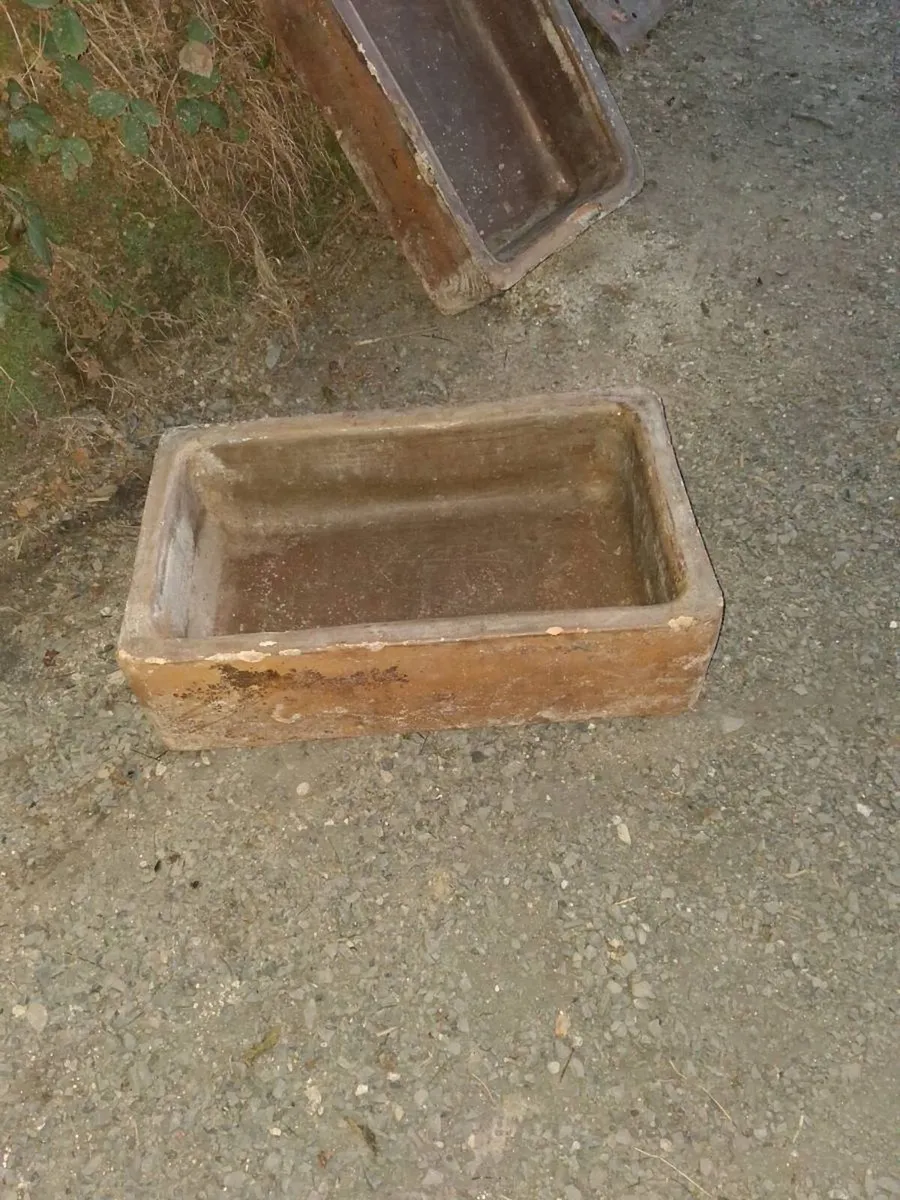 Old Salt glazed ceramic troughs - Image 3