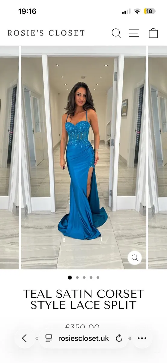 Stunning Teal Debs Dress - Image 4