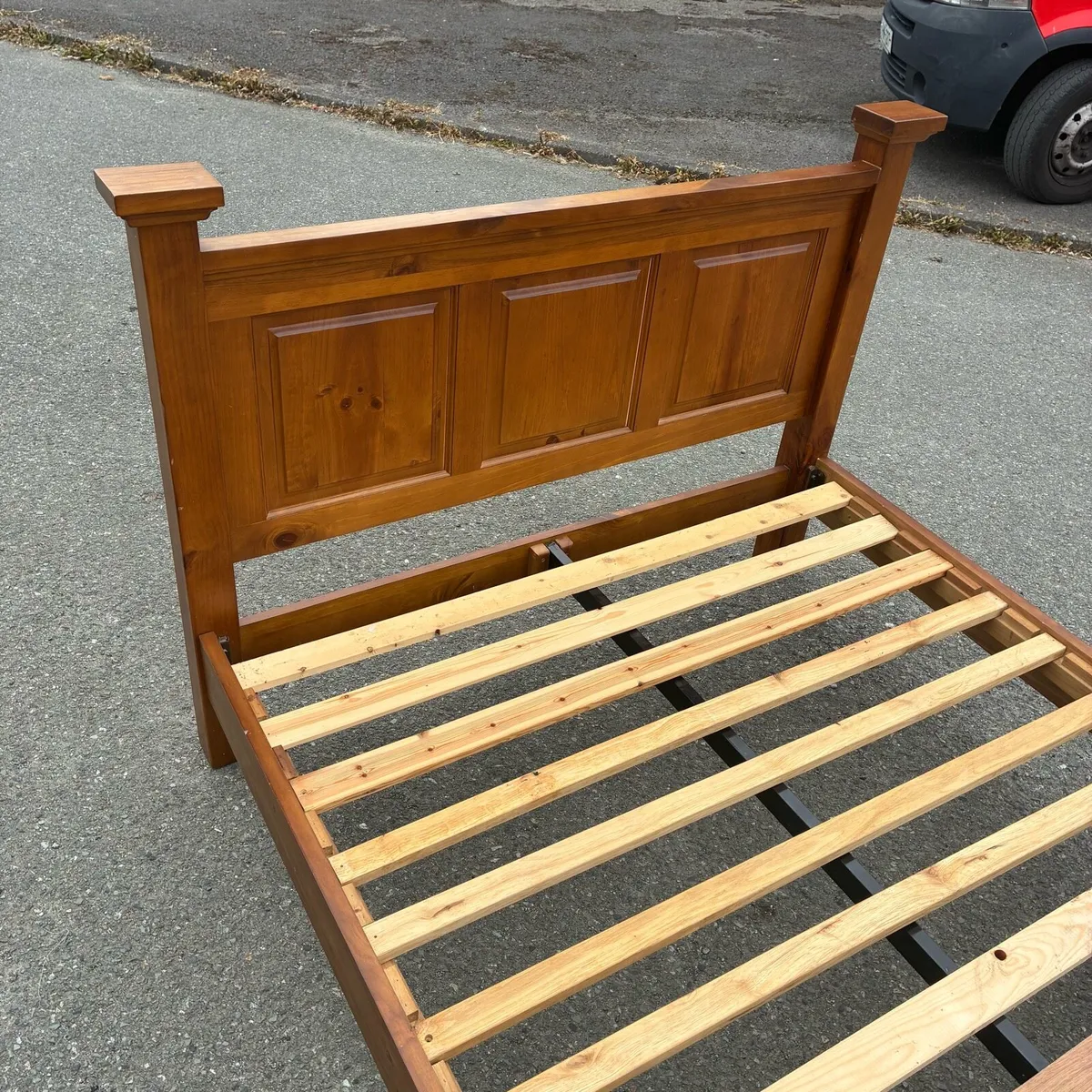 4ft6” Double Teak Bed Frame - Image 3