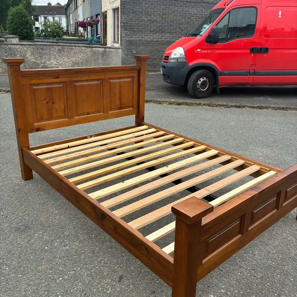 4ft6” Double Teak Bed Frame - Image 4