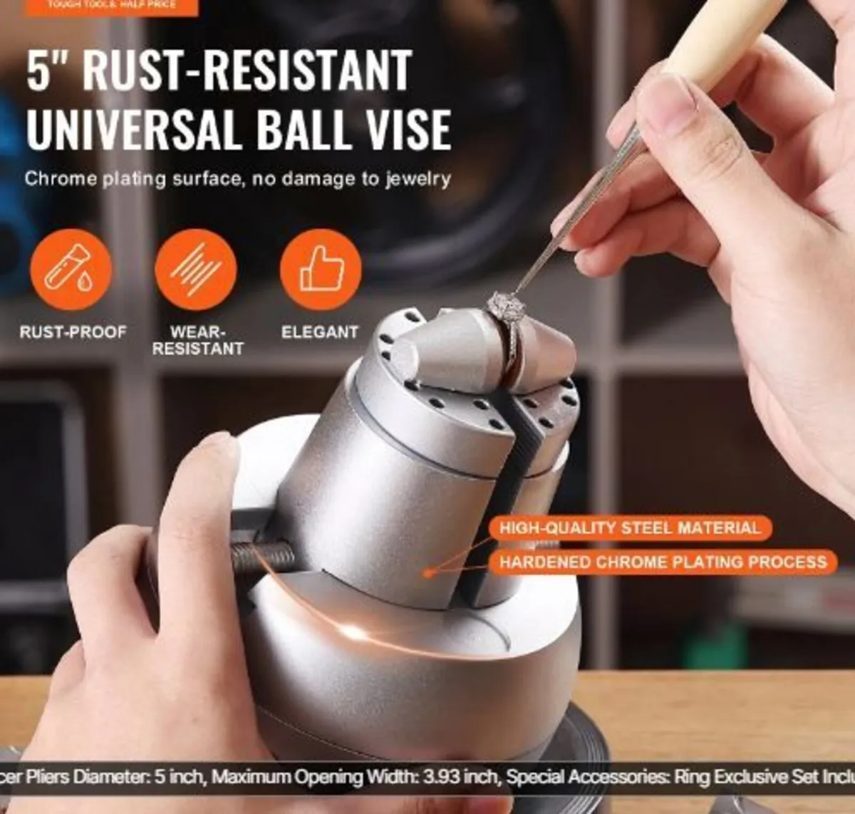 Ball Vise, 13 cm Engraving Setting Tool - Image 3
