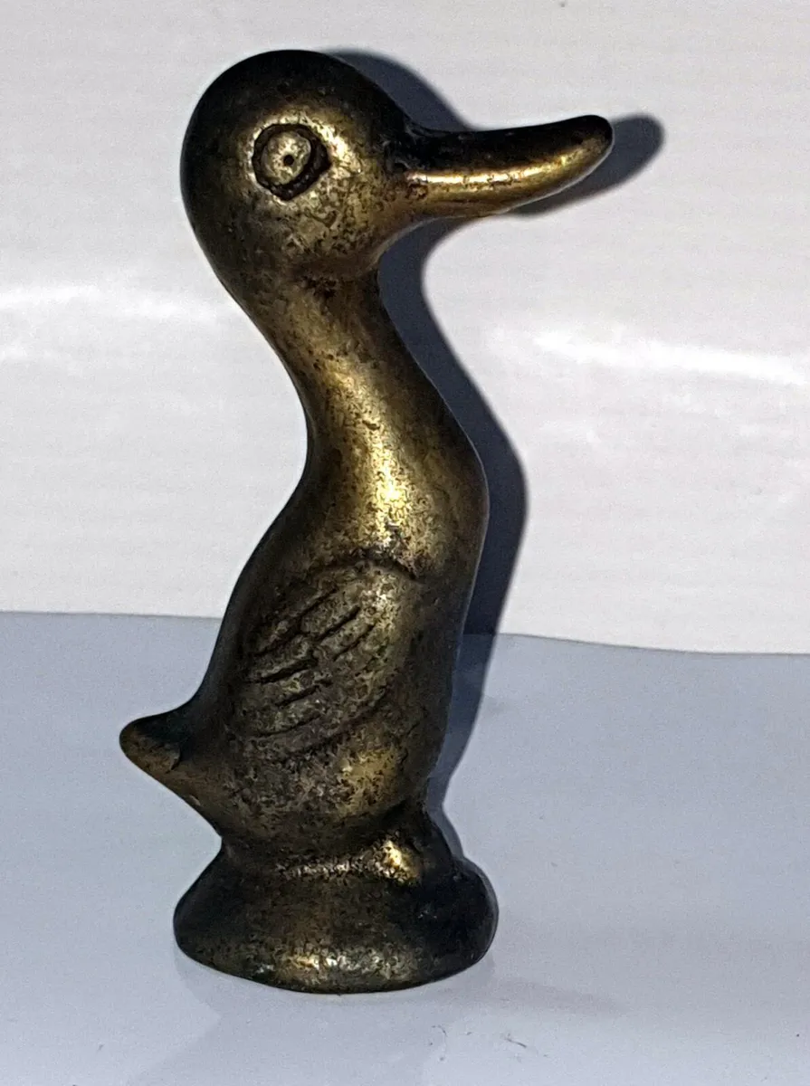 Vintage Solid Brass Duck Figurine - Image 4