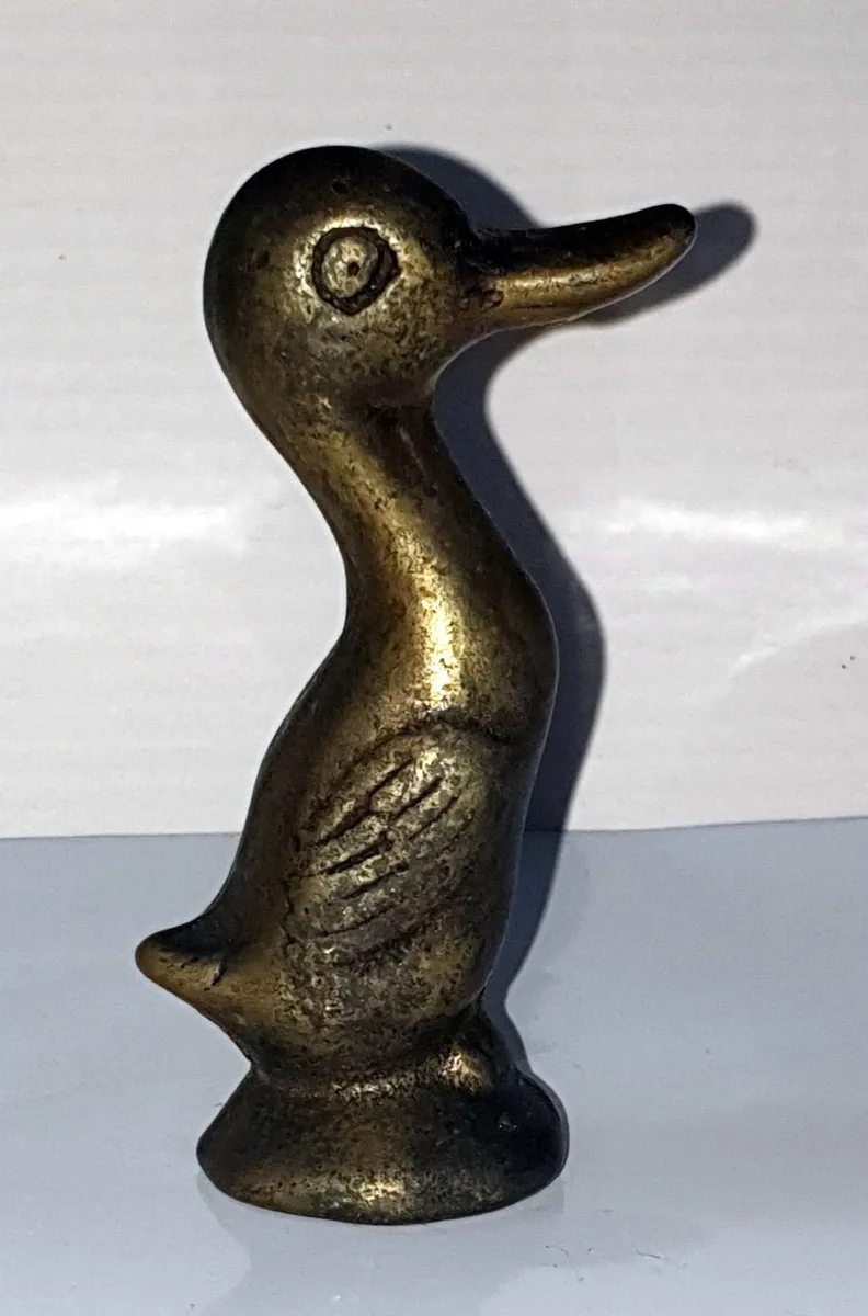 Vintage Solid Brass Duck Figurine - Image 2