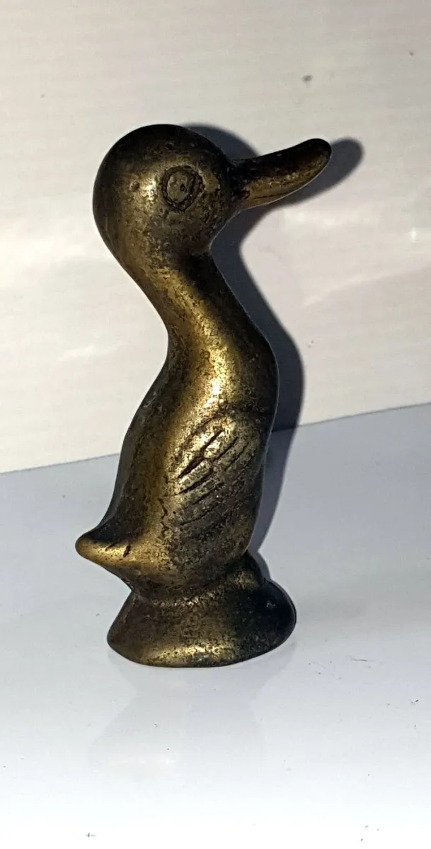 Vintage Solid Brass Duck Figurine - Image 3