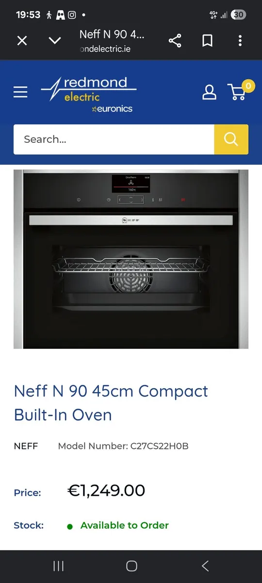 !! NEW NEFF OVEN HALF PRICE !! - Image 1