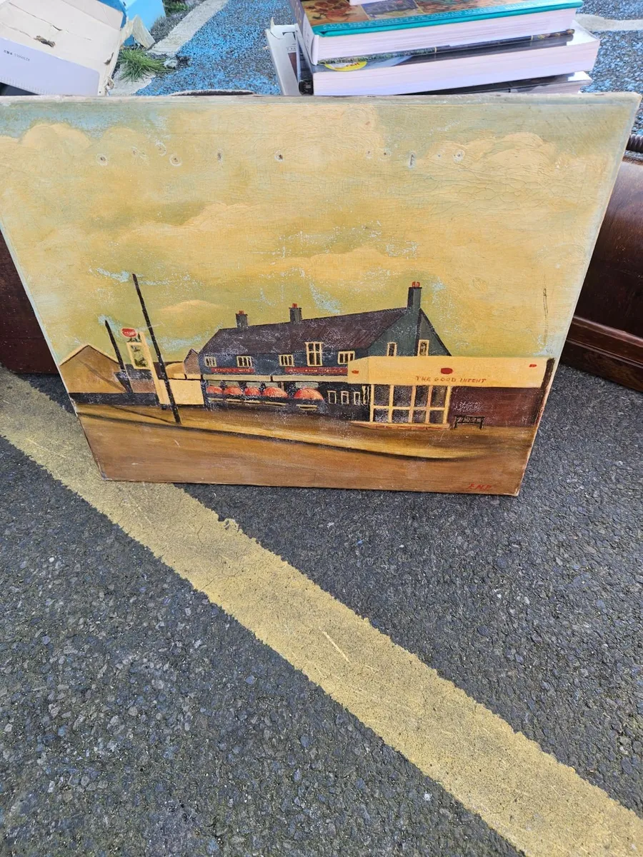 Picture Oil on Canvas The Goodintent Pub - Image 1
